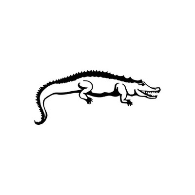 Alligator Croc Crocodile Gator Decal Sticker Black Die Cut Vinyl