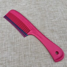 Vintage Unbreakable Comb 8.5 Pink Color Dipped Detangling Back Pocket USA