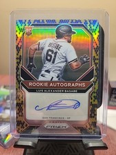 2021 Panini Prizm Snake Skin # ra-lab Luis Alexander Basabe RC ROOKIE AUTO /35
