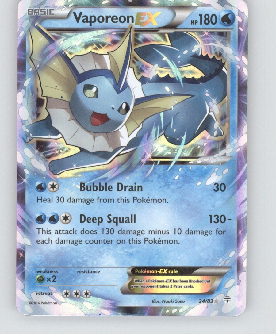 Pokemon TCG Vaporeon EX 24/83 2016 MP 