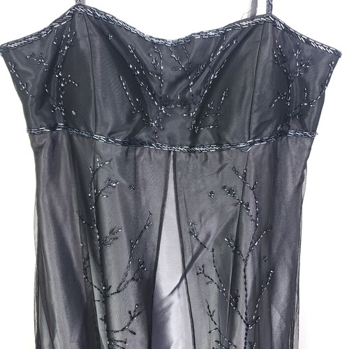 Vestido vintage para mujer 14 noches rubias cintura imperio cuentas graduación glamour años 90 Y2K - Imagen 3 de 11