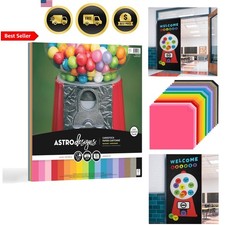 Cardstock Paper Pack 12x12 Inch Assorted Colors 72 Sheets Creative Kit