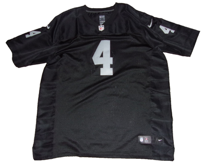 NIKE Las Vegas Oakland Raiders Derek Carr #4 Jersey Black On Field
