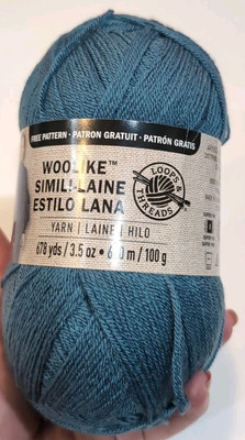 Loops & Threads Woolike Simili-Laine Yarn Color #9 Teal Lake Lot 1922 678yd.. A4