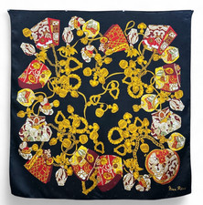 Nina Ricci silk scarf vintage 90 90cm.