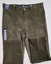 Haggar Men's Classic Fit Stretch Corduroy Pants- Military Green