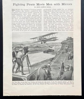 Freddie Lund stunt man 1921 pictorial  Fighting Pirate Movie Men with Mirrors''