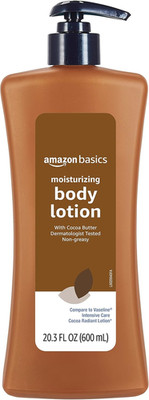 Amazon Basics Moisturizing Cocoa Butter Body Lotion for Dry Skin, Non-Greasy, Pa
