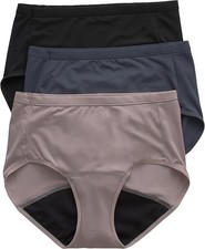 Hanes Comfort, Period. Women's Brief Underwear, Super Leaks, 3-Pack