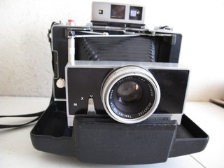 Polaroid 180 Land Camera w/114mm Tominon Tomioka Lens 4x5 Land Camera VERY NICE