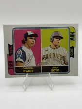2023 Topps Heritage #TAN-5 Darrell Evans / Juan Soto Then and Now
