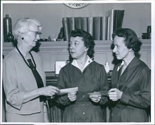 1962 Photo Dr Marie Farrell Bernice Joyal Kathryn Reardon Boston University 8X10