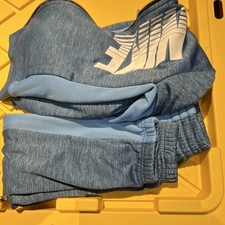 Nike Boys Blue Therma-FIT Tracksuit Outfit Set Hoodie Joggers 5-6 Yrs