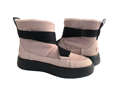UGG CLASSIC BOOM BUCKLE PINK CRYSTAL ANKLE SNEAKER SHOE US 7 / EU