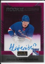 2020/21 OPC Platinum Matte Pink Auto RC Alexis Lafreniere 2/99 R-AL Rangers