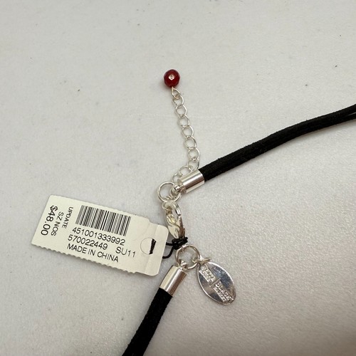 NWT White House Black Market Double Strand Necklace Cherry Red Beads Silver Tone - Picture 18 of 24