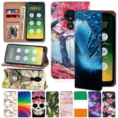 Housse étui Flip Motorola Moto E6 / G7 / G8 – Cuir PU Avec Support Intégré Et Poche Carte