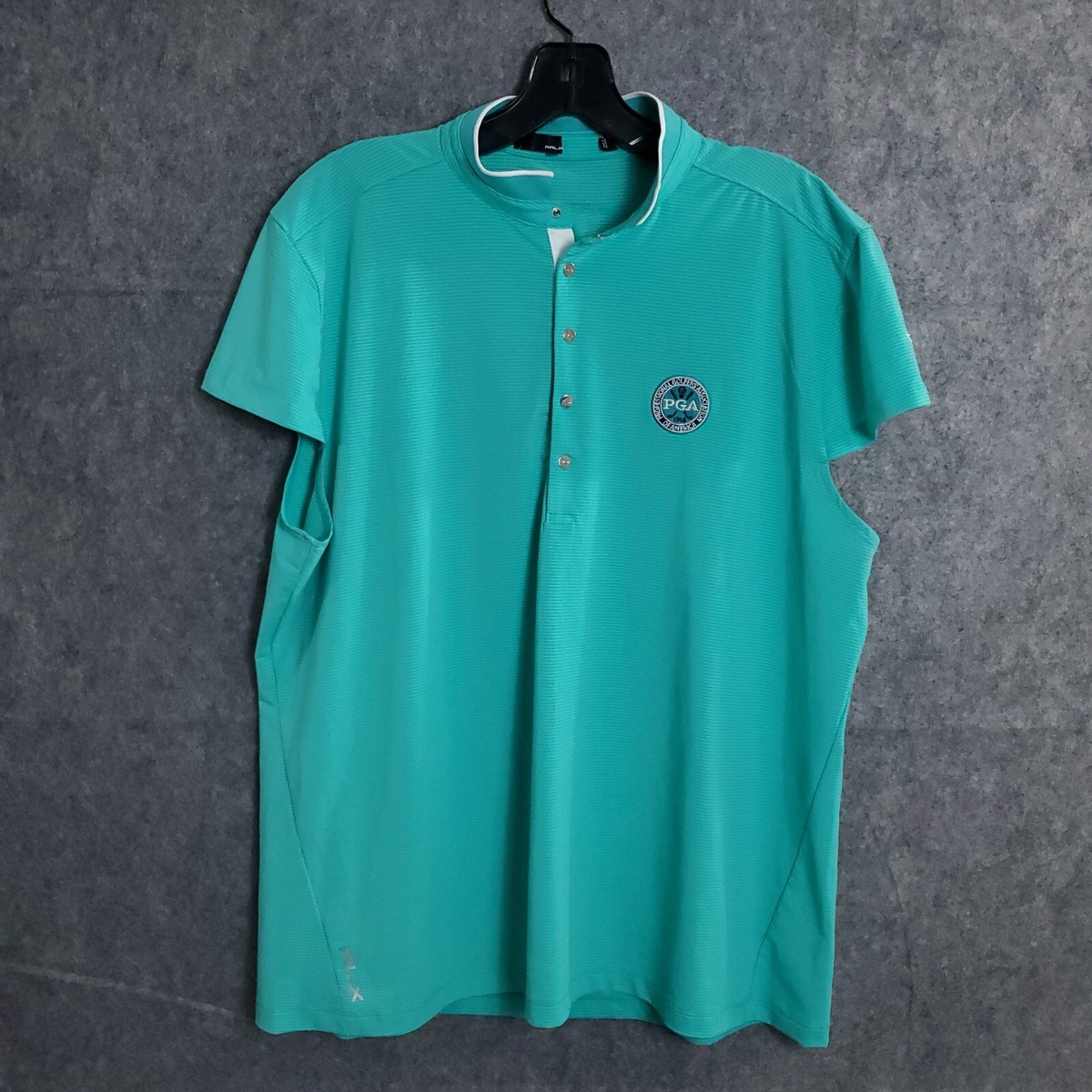 RLX Ralph Lauren Women's Green Golf Polo Shirt Size L Stretch