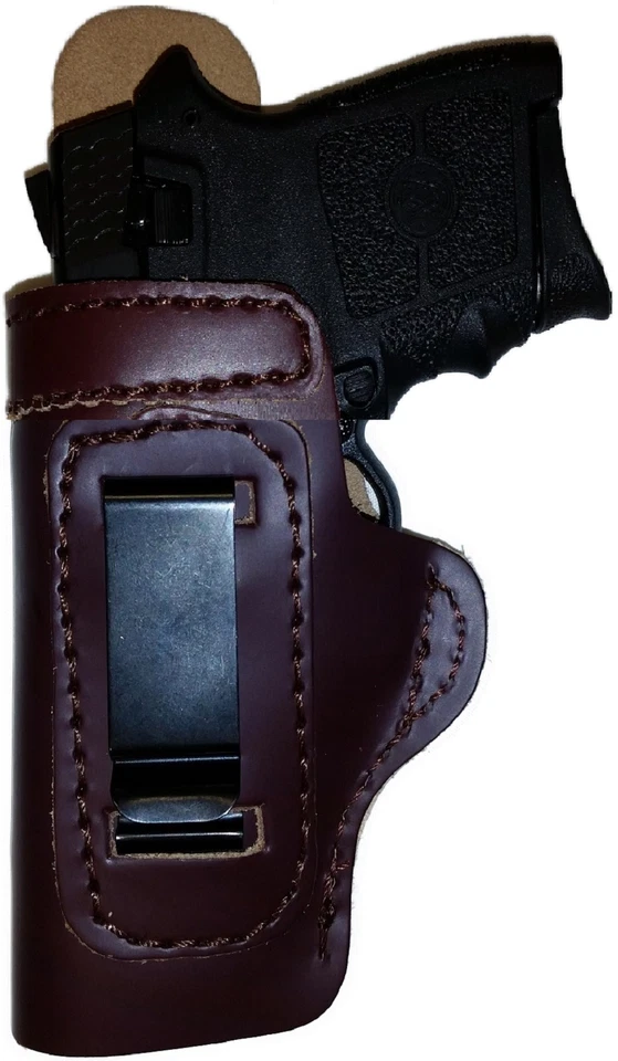 LT CUSTOM MAHOGANY IWB Leather Gun Holster YOU CHOOSE:rh,lh-laser-slide-belt-mag - Image 4 of 4