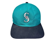 Vtg 90s SEATTLE MARINERS Teal Crown SPORTS SPECIALTIES SNAPBACK Baseball Hat Cap
