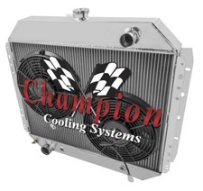 Ar Champion 2 Row Radiator W 2 12 Fans For 1968 - 1979 Ford Truck V8 Engine