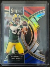 2023 Panini Select - Carrington Valentine #118 Premier Level Red Blue Prizm RC