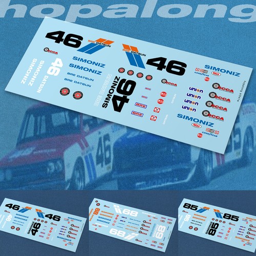Scalextric/Slot/Diecast 1/64 "Datsun BRE" Waterslide Decals eBay