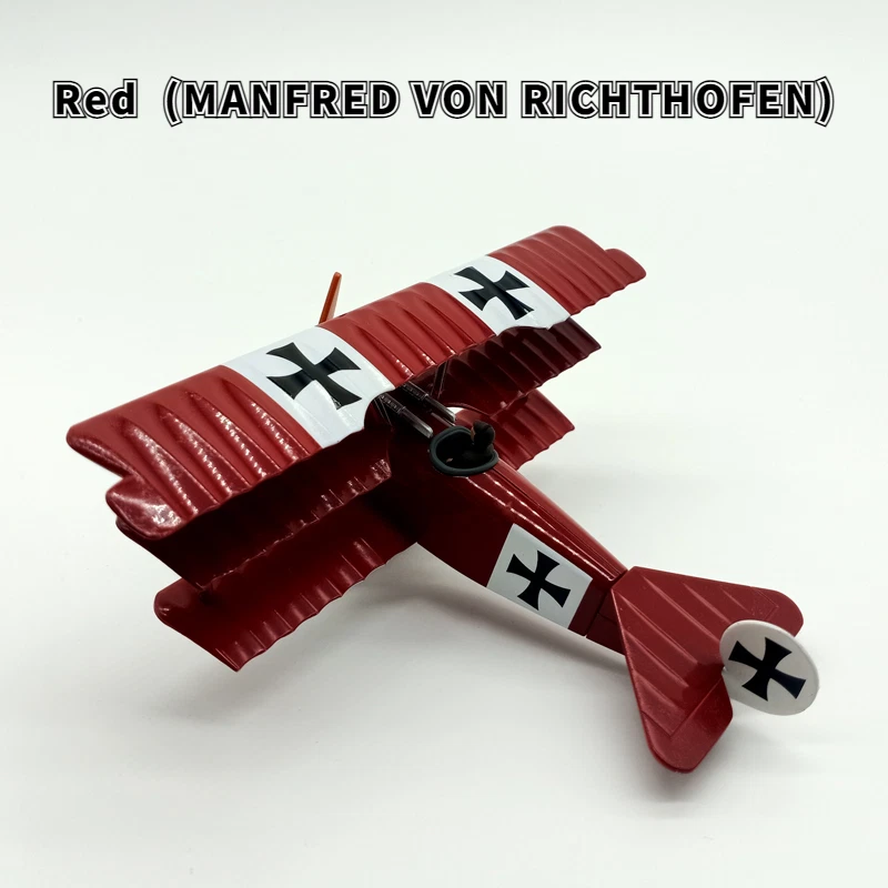 1:48 Scale Alloy Diecast Military Model World War I Fokker Dr.1 Triplane Fighter - Image 4 of 4
