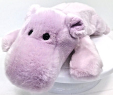 TY Beanie Buddies Lavender Laying Down Happy Hippo 14" Plush 2000