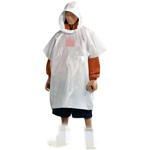 White Raincoat Rain cap Clothes Fit 