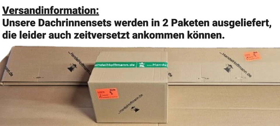 Dachrinnenset 7 tlg 285er 125er (verzinkt)Komplettpaket Dachrinne Set 4m -16 m - Bild 2 von 4