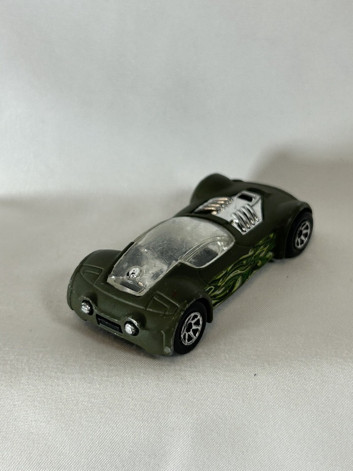 Hot Wheels Ballistik Race Car Gray Silver Flames Thailand eBay