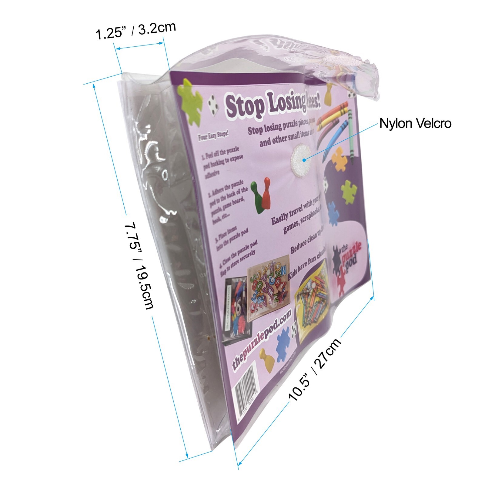 The Puzzle Pod Storage Pouch Bag for Organizing Kids Puzzles Crayons - 4 PACK