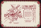 Vintage placemat TOLL GATE RESTAURANT sign and map pictured Wilkes-Barre PA — photo 2