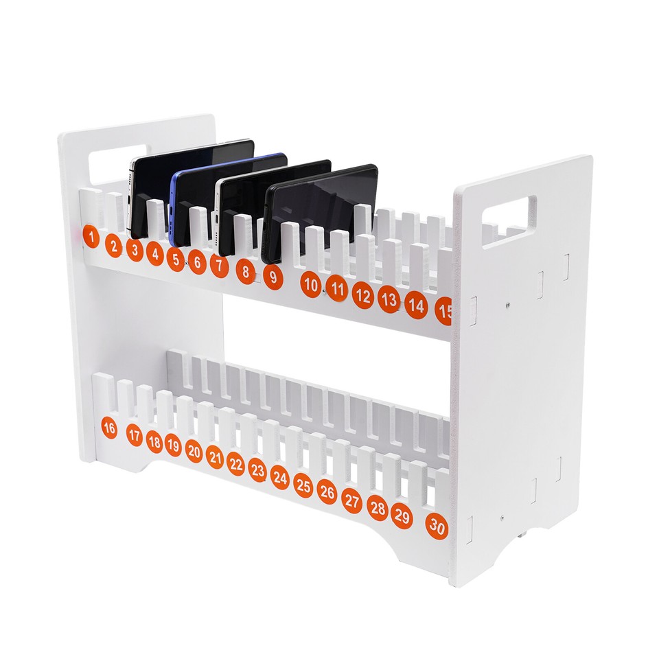 30 Slots Cell Phone Storage Desktop/WallMounted for School