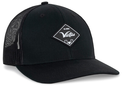 Victus Sports Batter's Box Adjustable Size Trucker Baseball Cap   Black/Black