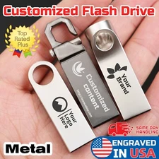 Custom logo compact  USB Flash Drives Memory Metal U Disk PC Laptop personalized