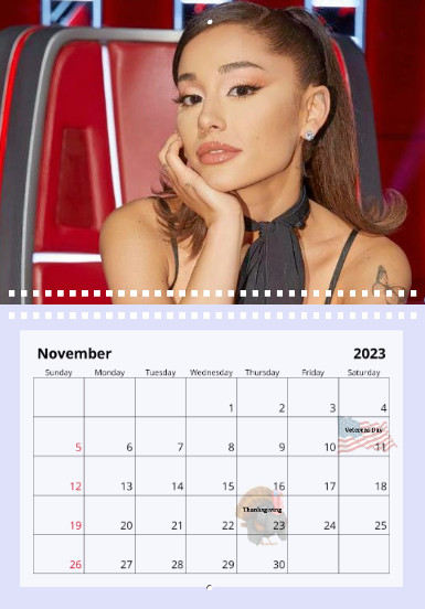 ARIANA GRANDE 2023 Wall Calendar | eBay