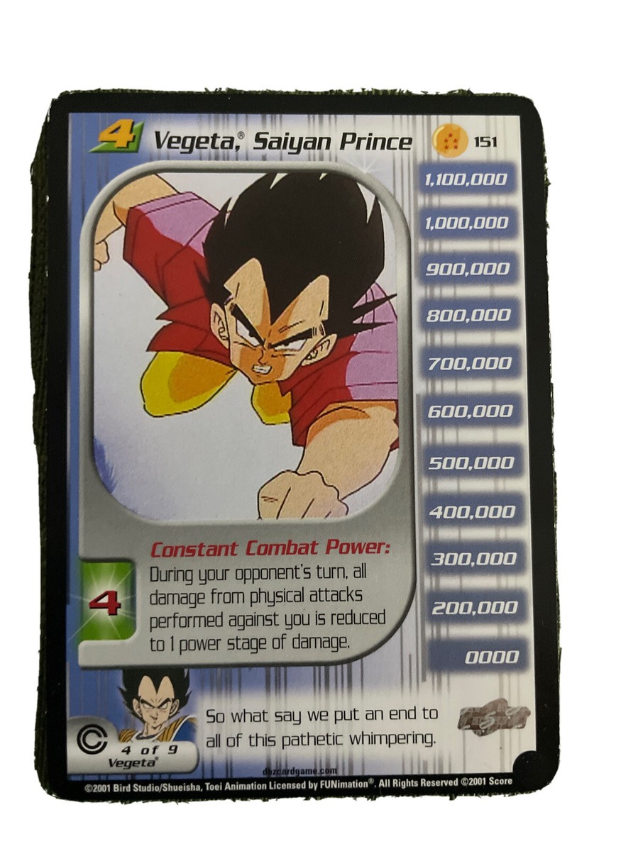 DBZ CCG VEGETA SAIYAN PRINCE LV4 RARE 151 TRUNKS SAGA DRAGON BALL