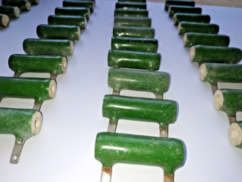 Mix of 94pcs PEV-7.5 10 15 25 Wirewound Ceramic Load Resistor 50-3300 Ohm Soviet - Picture 5 of 9