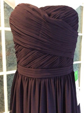 BILL LEVKOFF STRAPLESS SAMPLE GOWN PLUM Size 12 MSRP 205 NWT UNDERWIRE CUPS