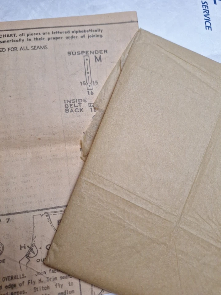 Bib Overalls Jacket Blouse Shorts 2 2T Advance 4440 Sewing Pattern Cut VTG 50s - Image 4 of 4