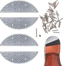 GOETOR Metal Heel Plates 4 PCS Shoe Heel Taps Tips Repair Pad with Nails