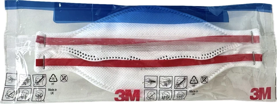 120x Schutzmaske Atemschutz Maske 3M 9332+ Aura FFP3 mit Ventil (MHD Juli 2025) - Bild 2 von 4