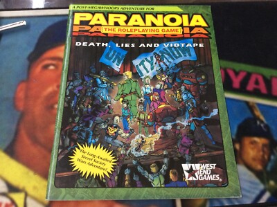 Paranoia RPG Adventure Death, Lies, and Vidtape RPG Game West End Module