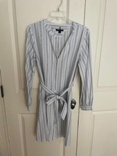 Tommy Hilfiger Long-Sleeve Stripe Shirtdress Size M