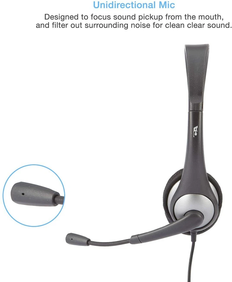 Cyber Acoustics Stereo Headset, 3.5mm stereo & Y-adapter for separate Headphone - Image 2 of 4