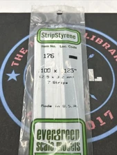 Evergreen Scale. Polystyrene Strips. 14" 176 .100 X .125 (7)