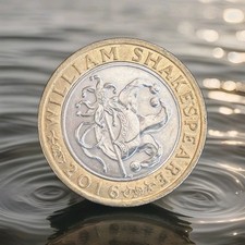 Rare £2 Coin William Shakespeare Comedies 2016 Two Pounds Coin Jester Comedy
