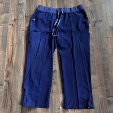 FIGS Cordoba Navy Cargo Snap Button Scrub Pants Size XXL W195W2003 Medical Nurse
